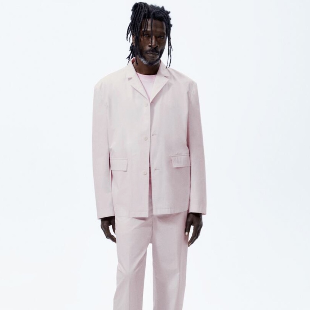 NWT Zara Mens Poplin Suit Jacket